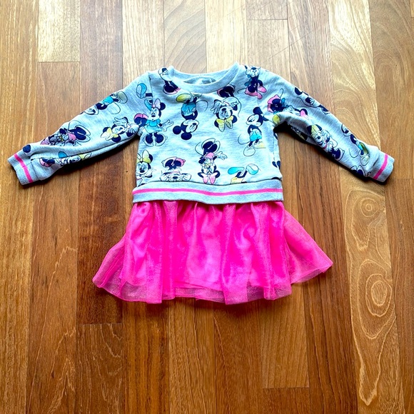 Set of one Mini Mouse tutu jersey sweater dress and one swim hooded coverup - Picture 2 of 9